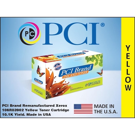Pci Reman Xerox 106R03902 Yellow Toner 101K Yld for VersaLink C600, C605, C600DN, C600DT, C600DX, C600DXF 106R03902-PCI